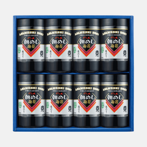 朝めしカップ8本詰G - 国産海苔 有機丸大豆醤油使用 ギフトセット