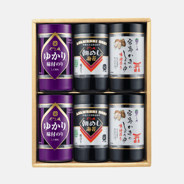 味付海苔3種セット(VC-6KG) - 朝めし海苔・ゆかり・宮島かき ギフト 味付海苔3種セット(VC-6KG) - 朝めし海苔・ゆかり・宮島かき ギフト